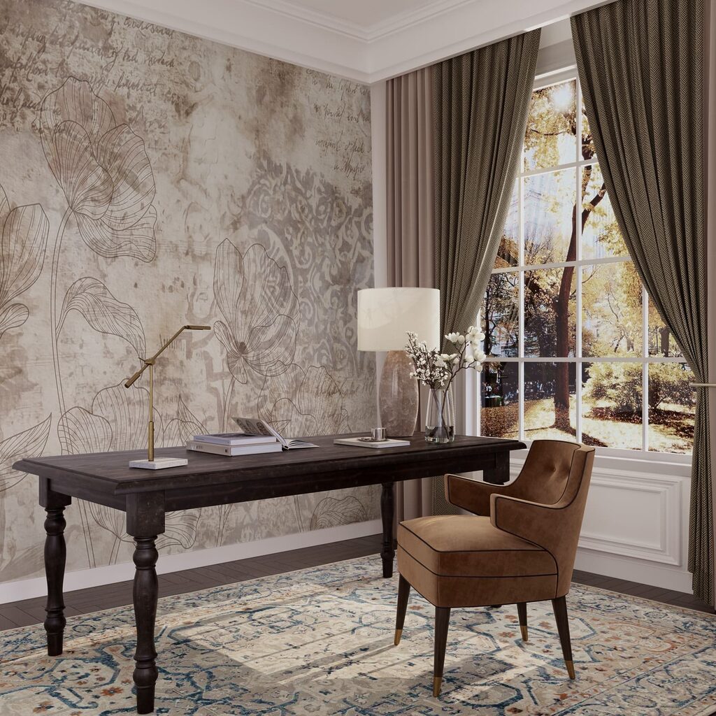 Faded Floral Scrollwork — interior 5