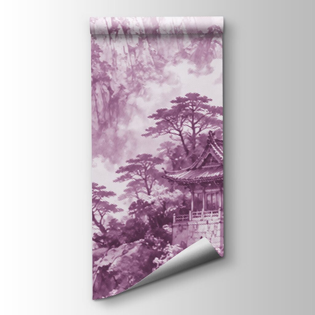 Mountain Temple Etching — product view