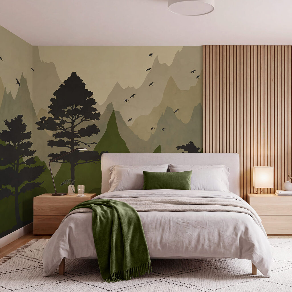 Pines Beneath the Peaks in an interior