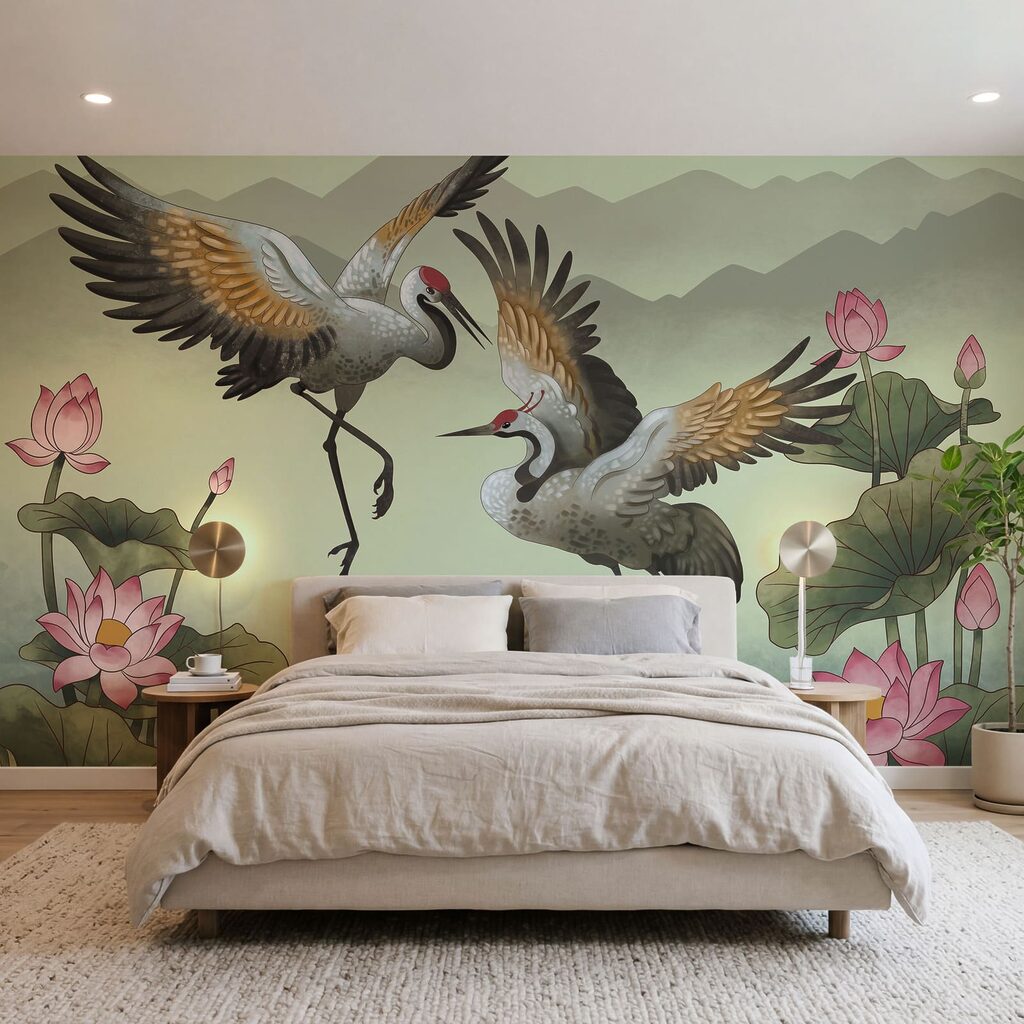 Cranes Over Lotus — interior 2