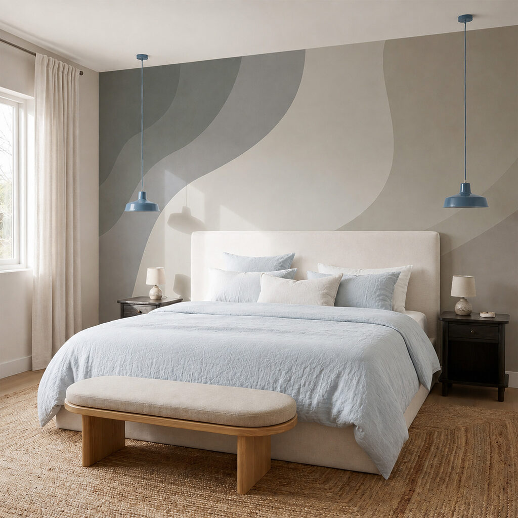 Gentle Flowing Bands in an interior