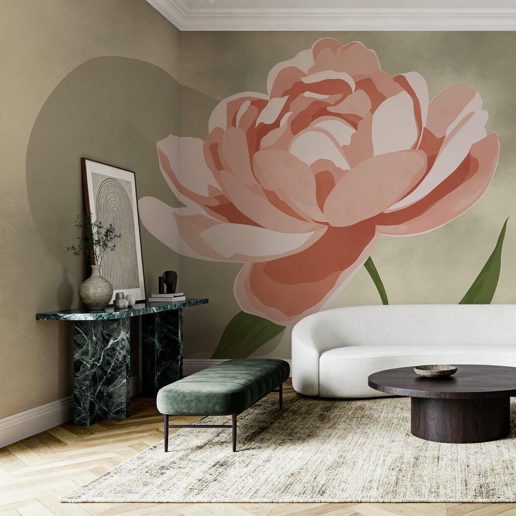 Painted Single Peony — interior 3