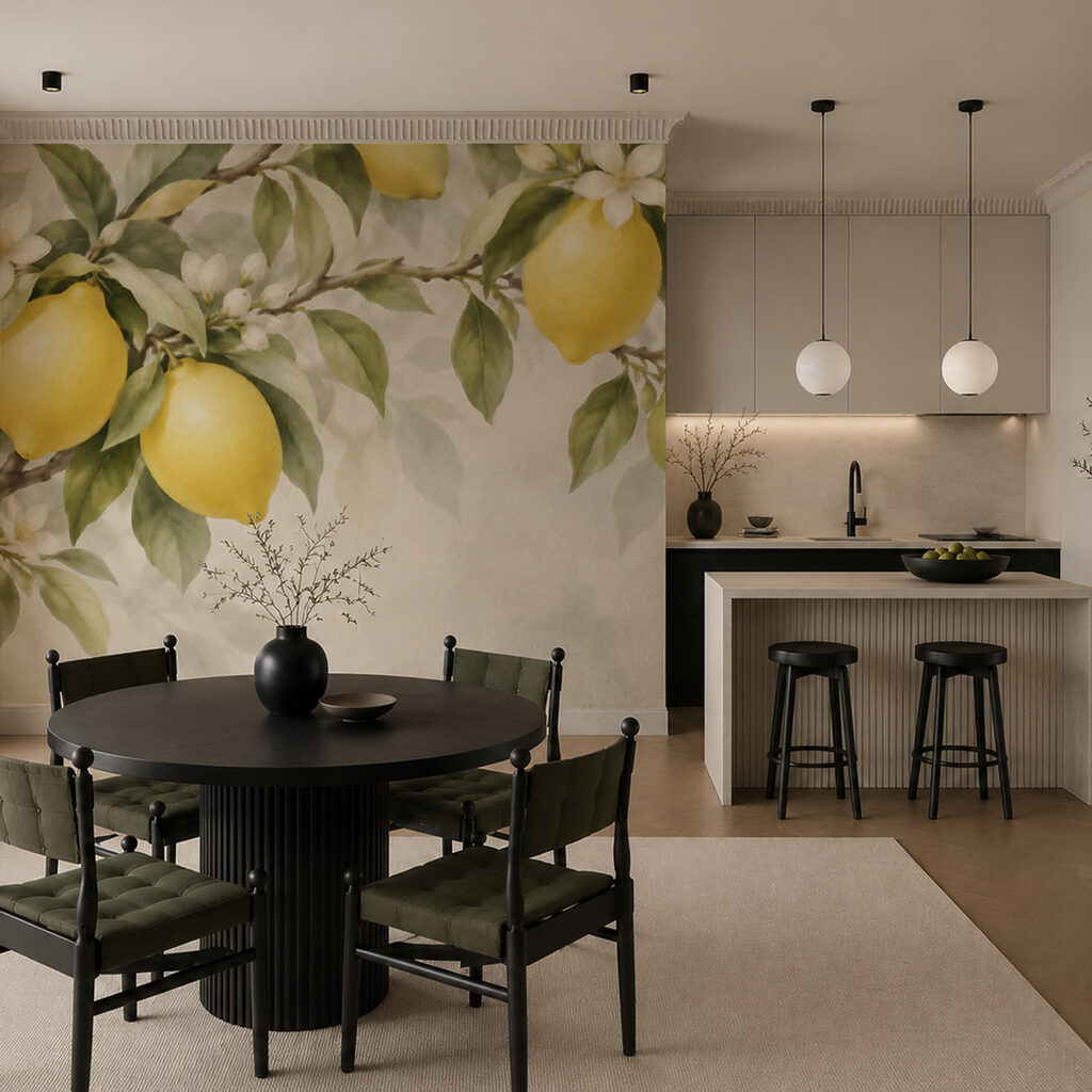Lemon Picking in an interior