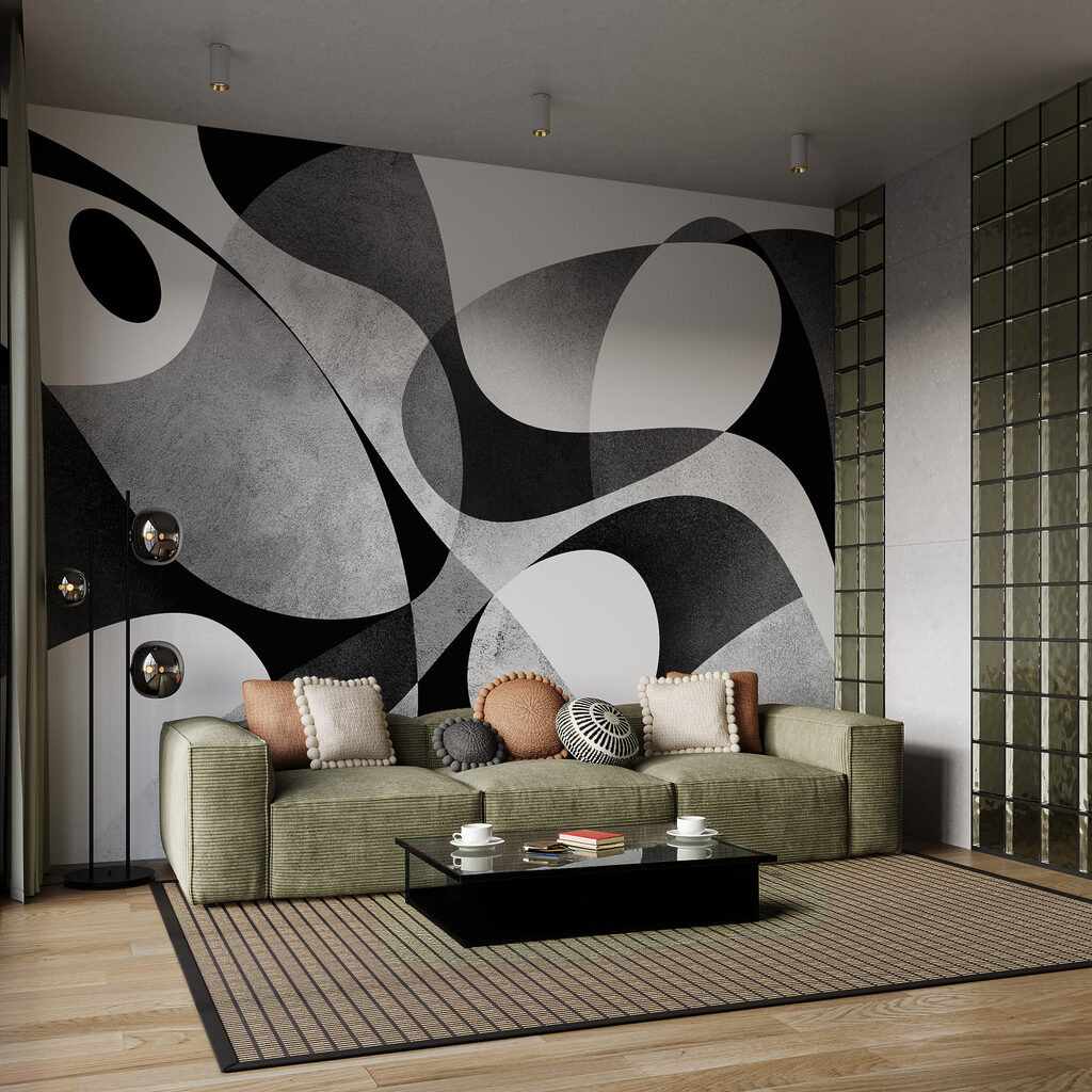 Playful Monochrome Curves — interior 3