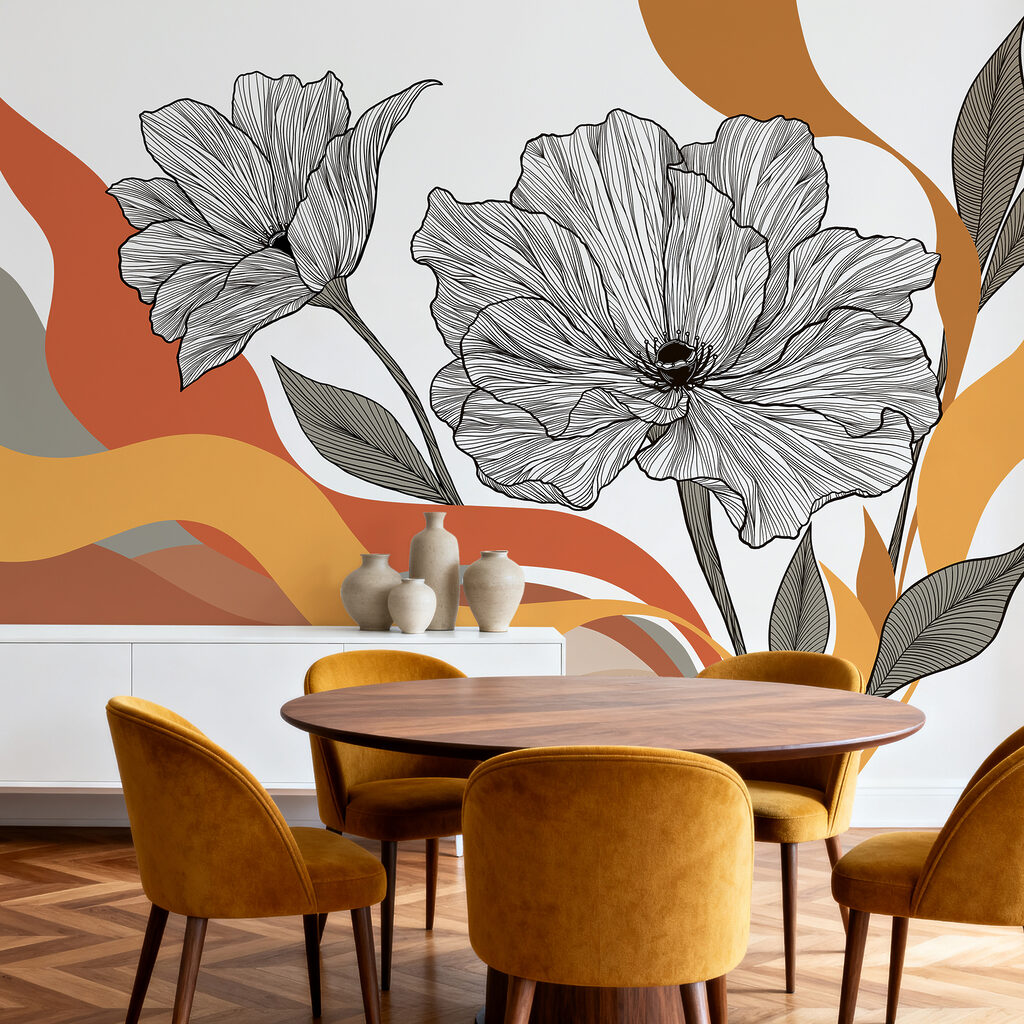 Flowers and Colour Ribbons — interior 3