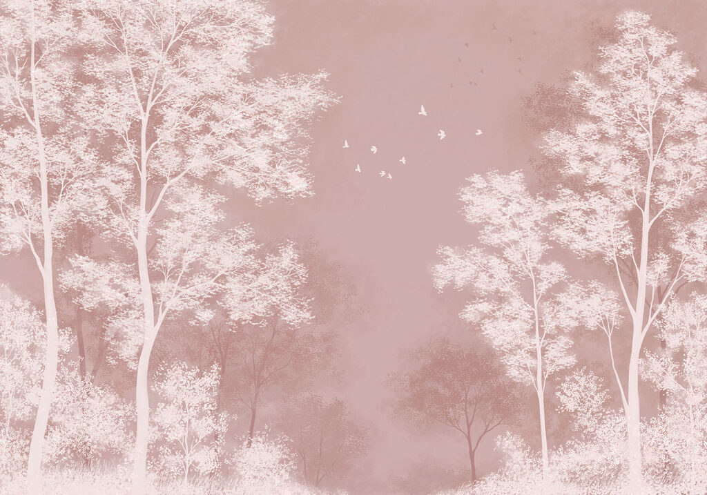Trees in Soft Outline — full design