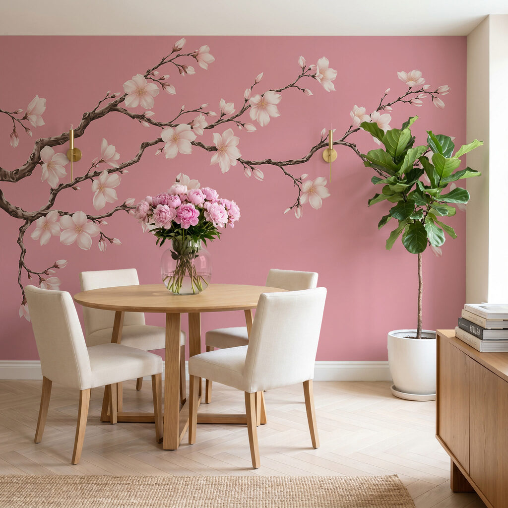 Cherry Branches in an interior