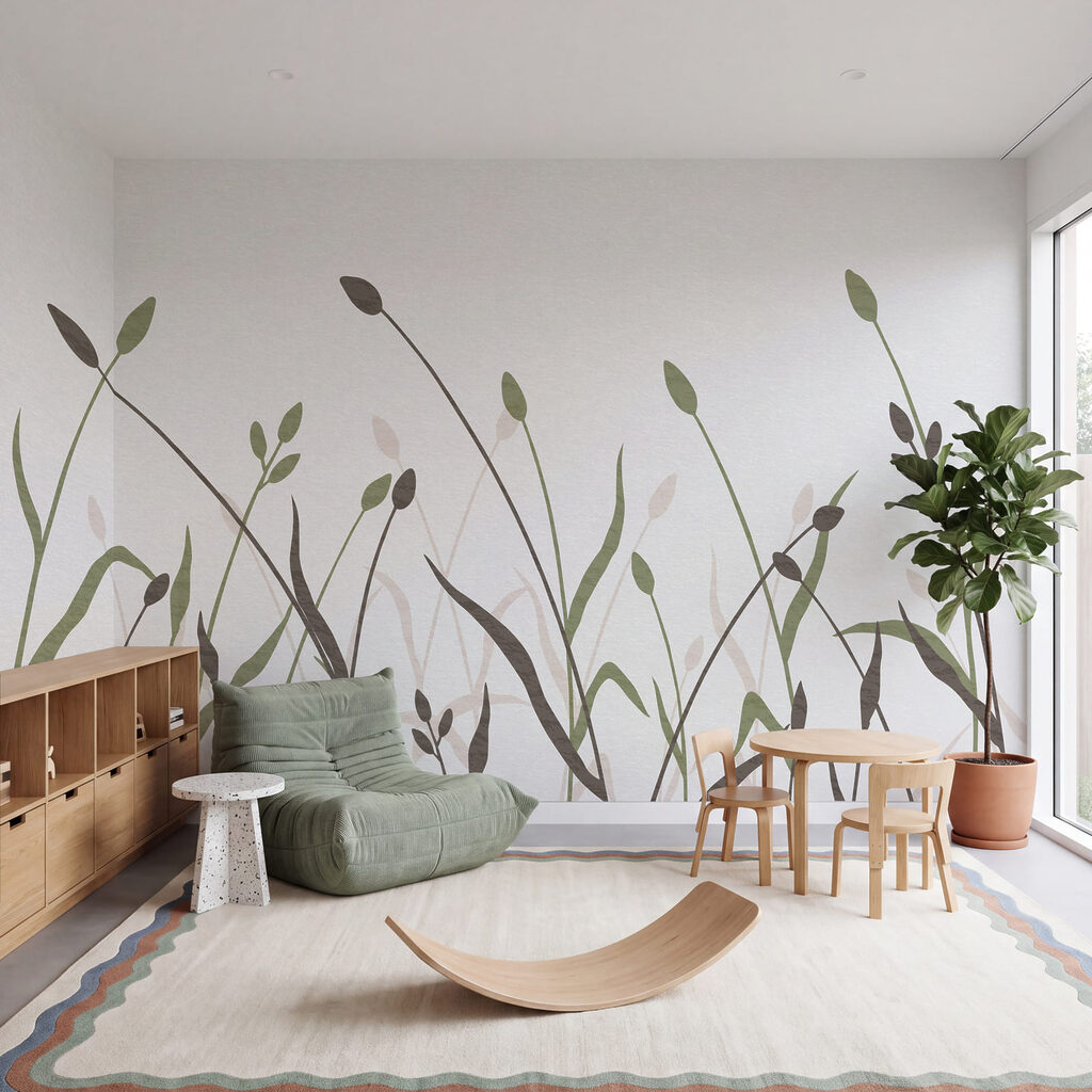 Meadow Grass Drawing in an interior