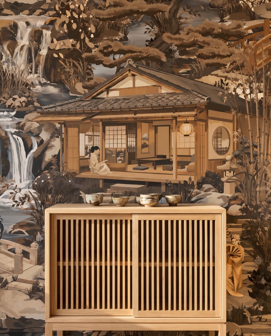 Temple Garden Landscape — detail