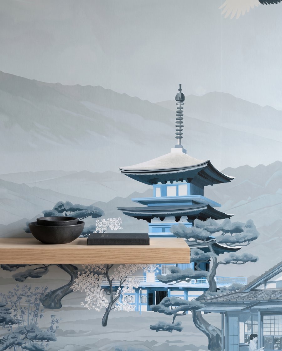 Cranes in the Mountains — detail