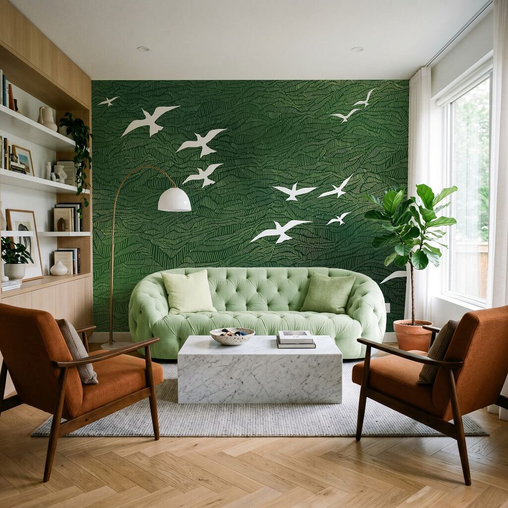 Birds Across Gold — interior 3