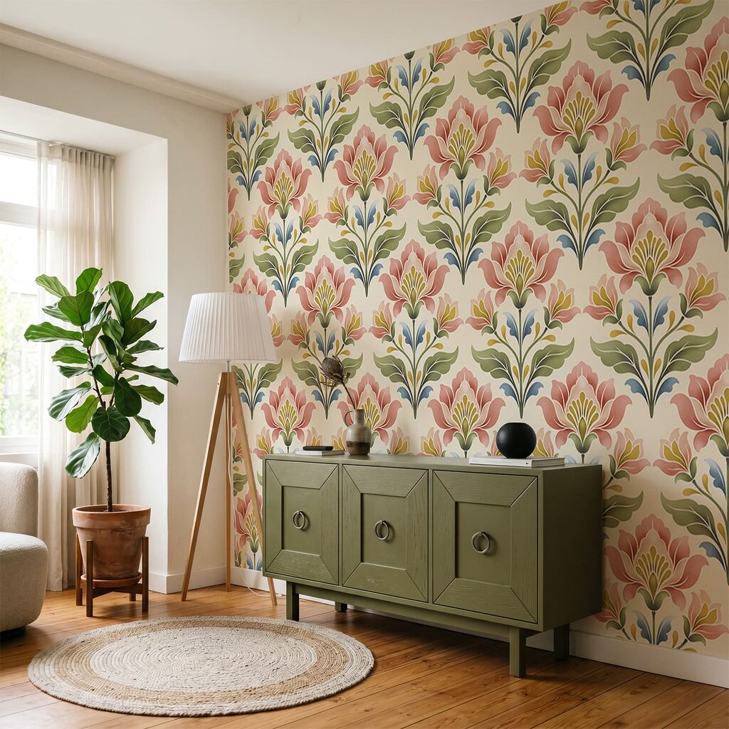 Folk Leaf Pattern in an interior