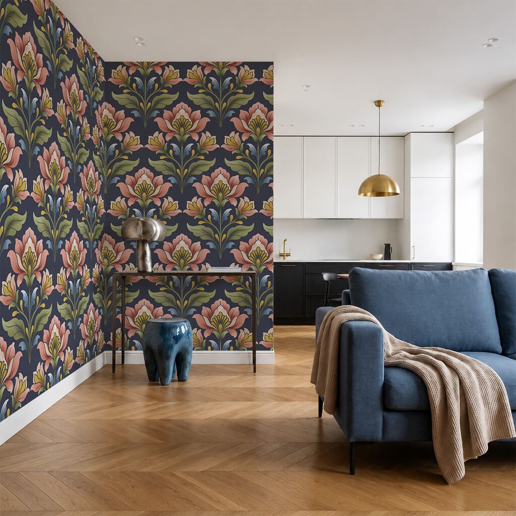 Folk Leaf Pattern — interior 1