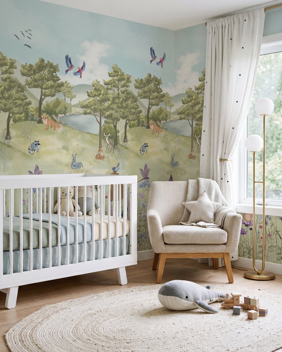 Woodland friends among meadow flowers — interior 4