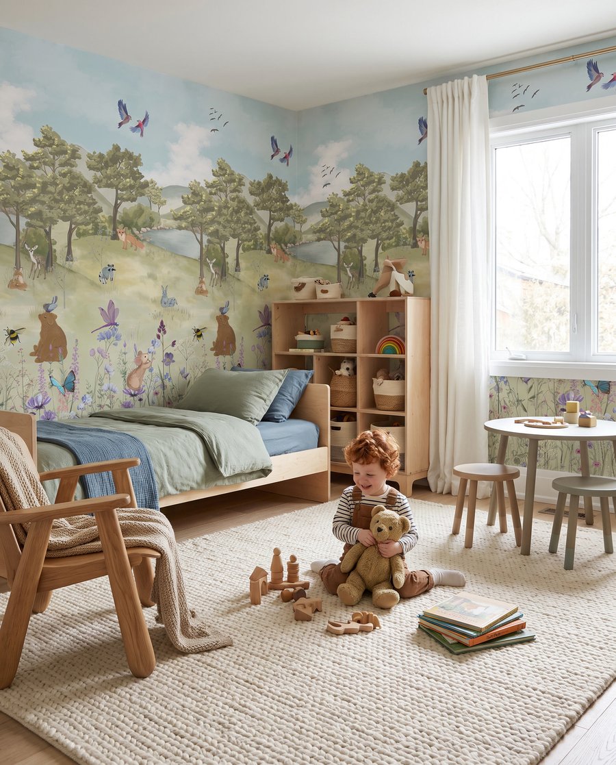 Woodland friends among meadow flowers — interior 5