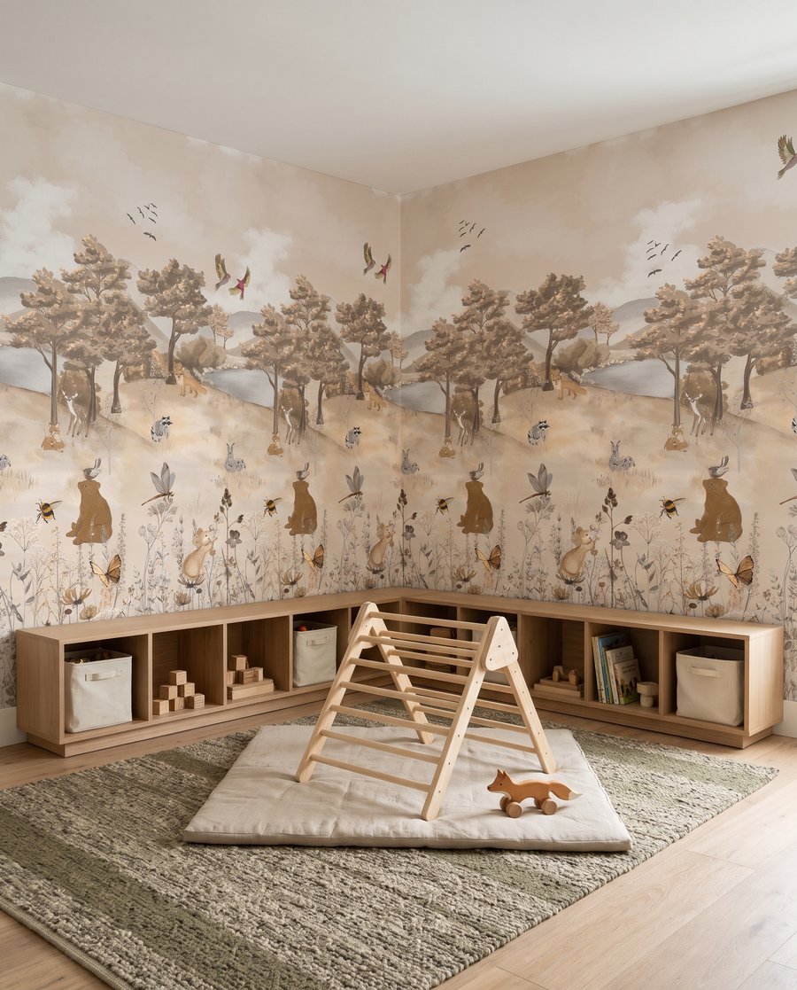 Woodland friends in soft sand tones — interior 3
