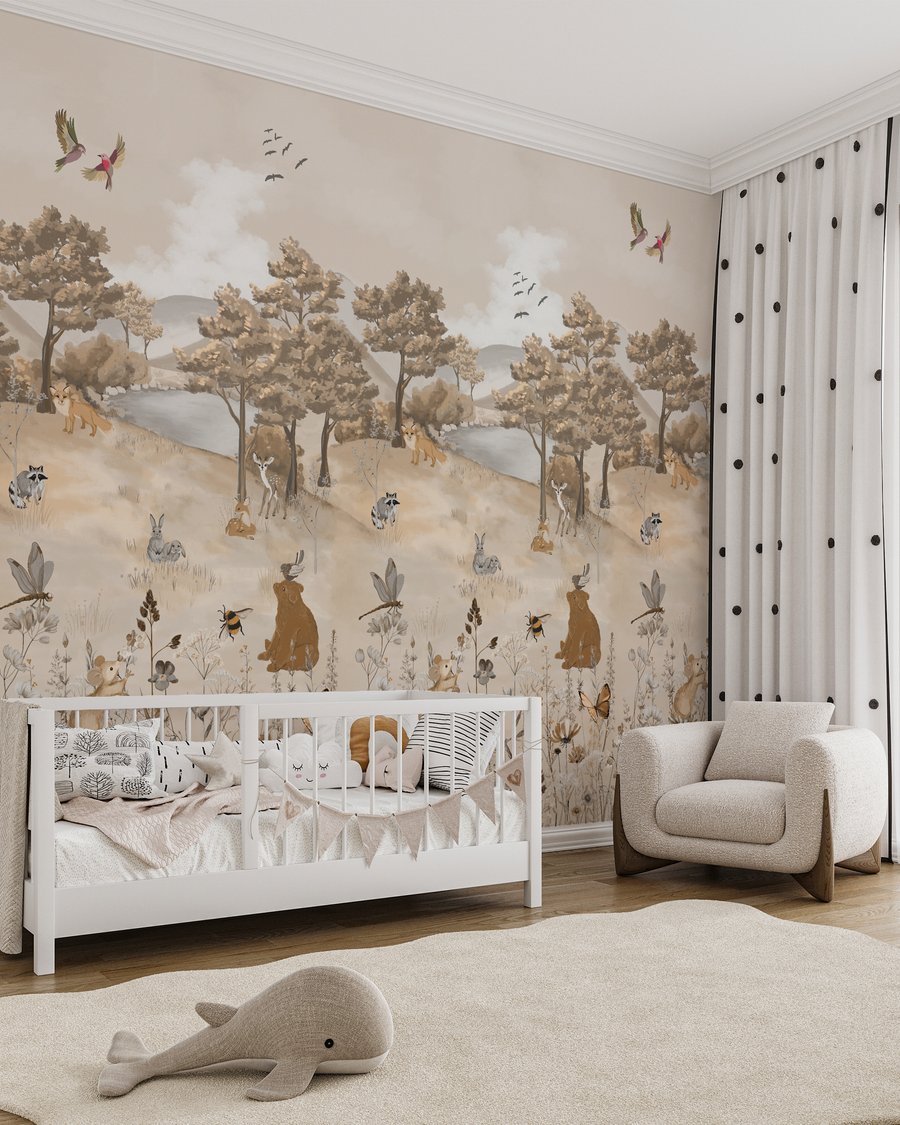 Woodland friends in soft sand tones — interior 6
