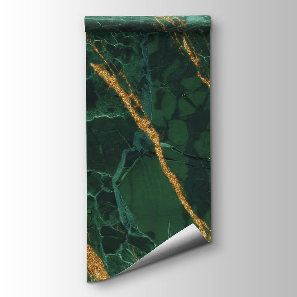 Gold veins on green — product view