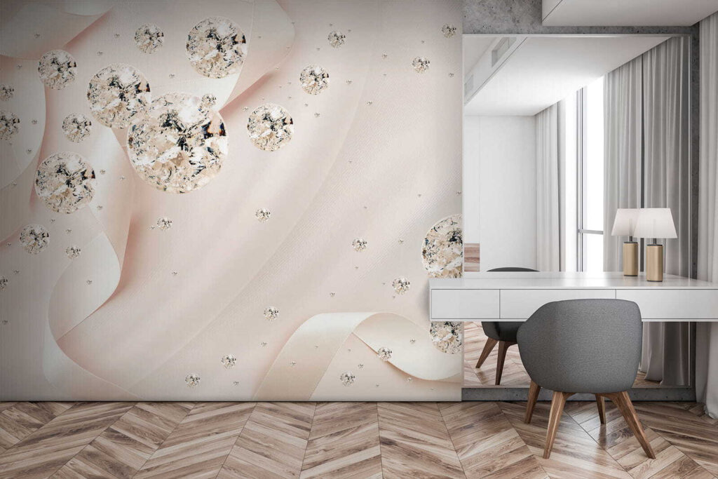 Spheres among cream folds — interior 3