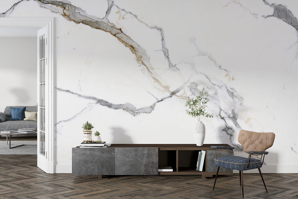 Grey veins on white — interior 2