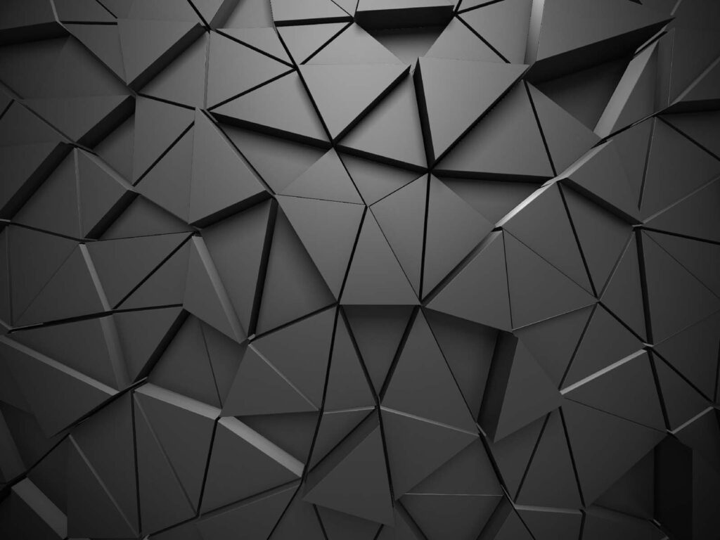 Black facets in layers — full design
