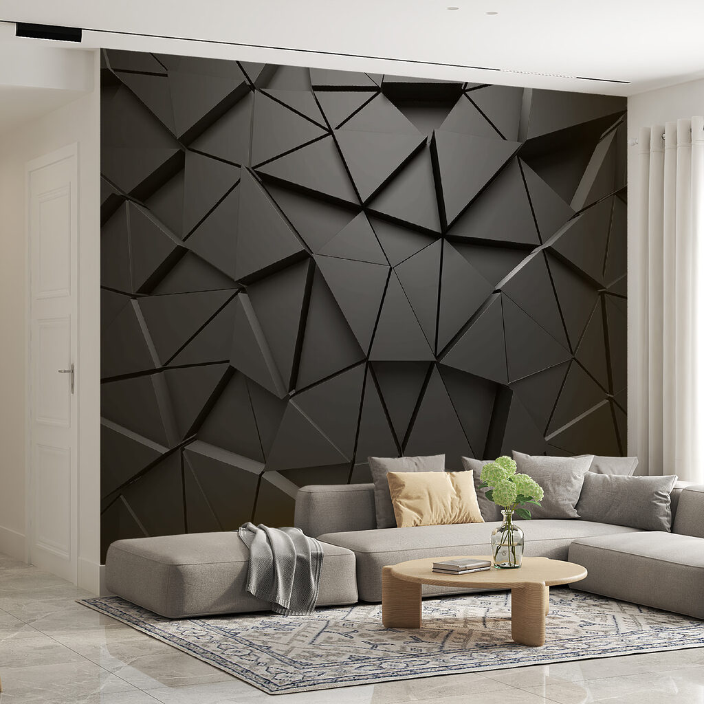 Black facets in layers — interior 3