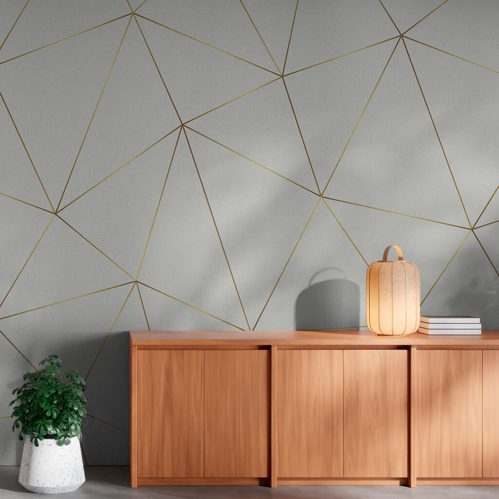 Fine triangles on white — interior 4
