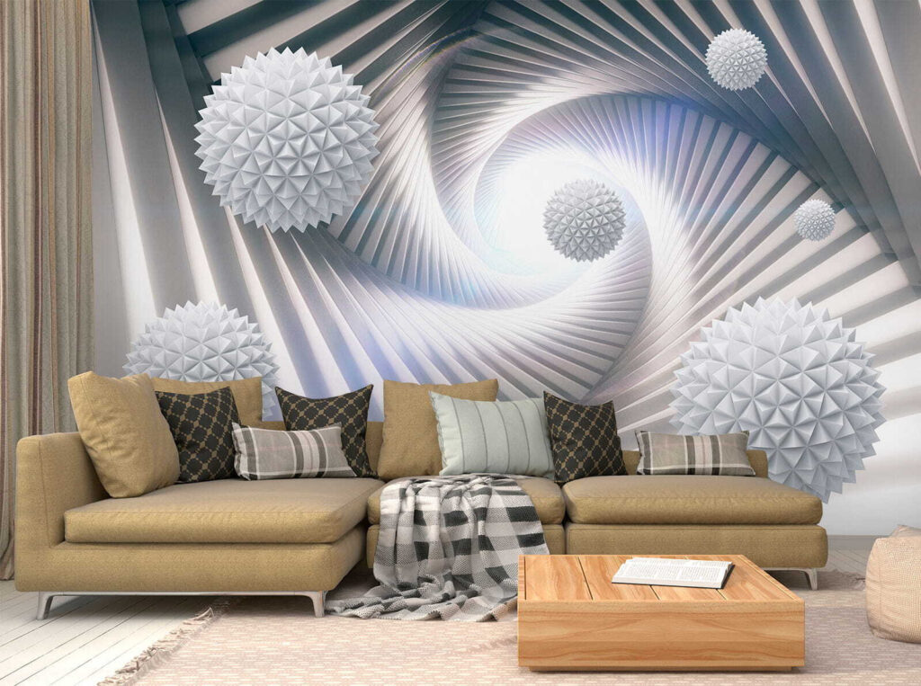 Spiral tunnel with spheres — interior 1