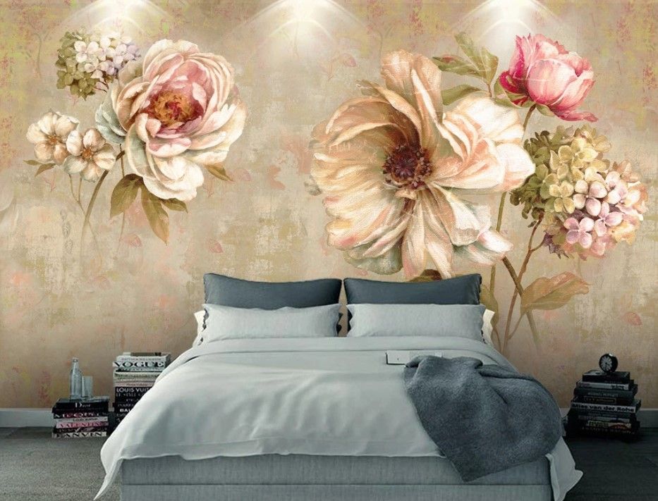 Old roses on paint — interior 1