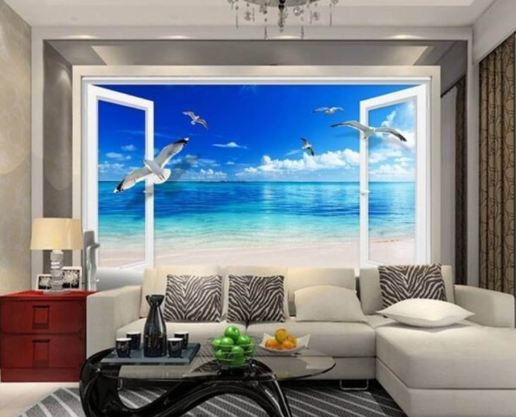 Seagulls through a window — interior 1