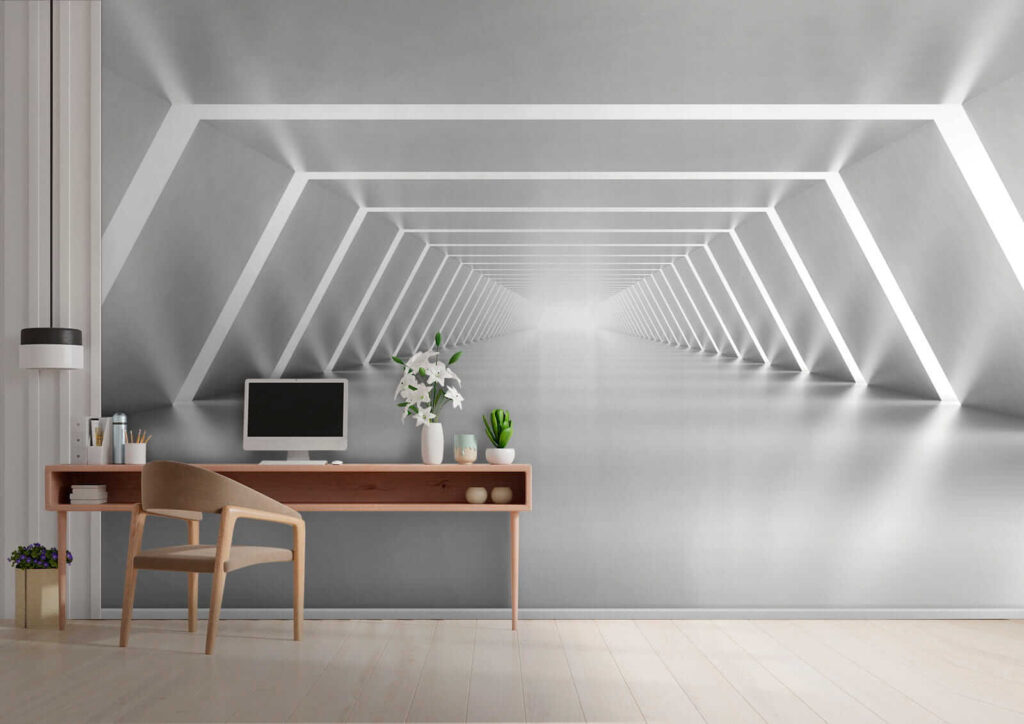 Lines of light, corridor — interior 8