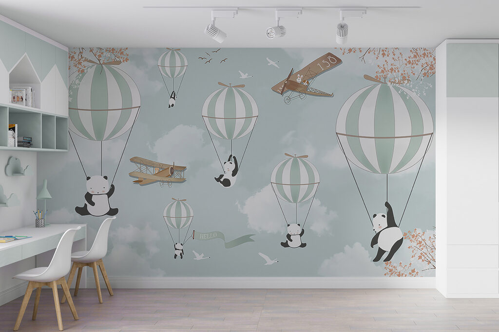 Pandas on balloons — interior 4