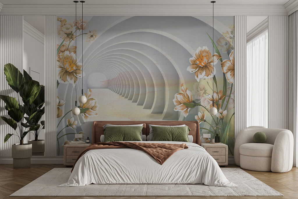 Flowers beneath arches — interior 2