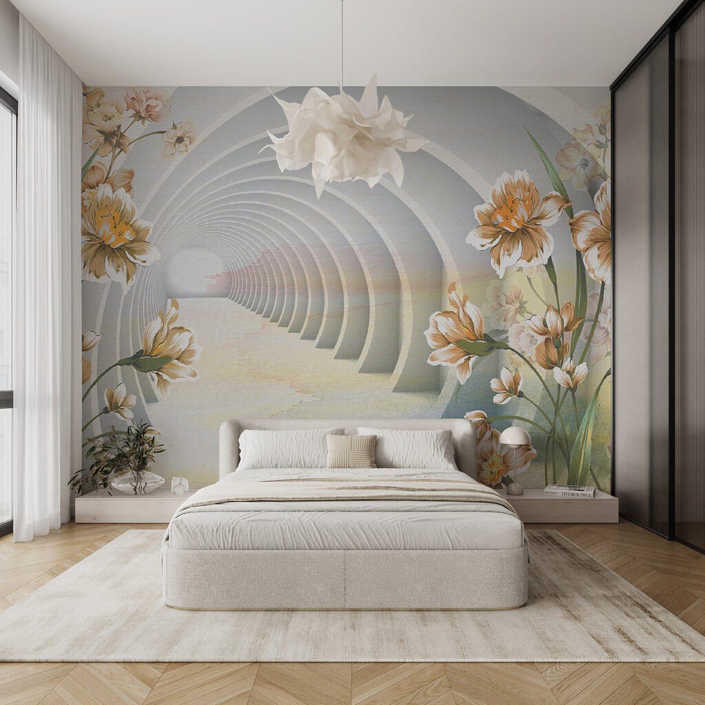 Flowers beneath arches — interior 3