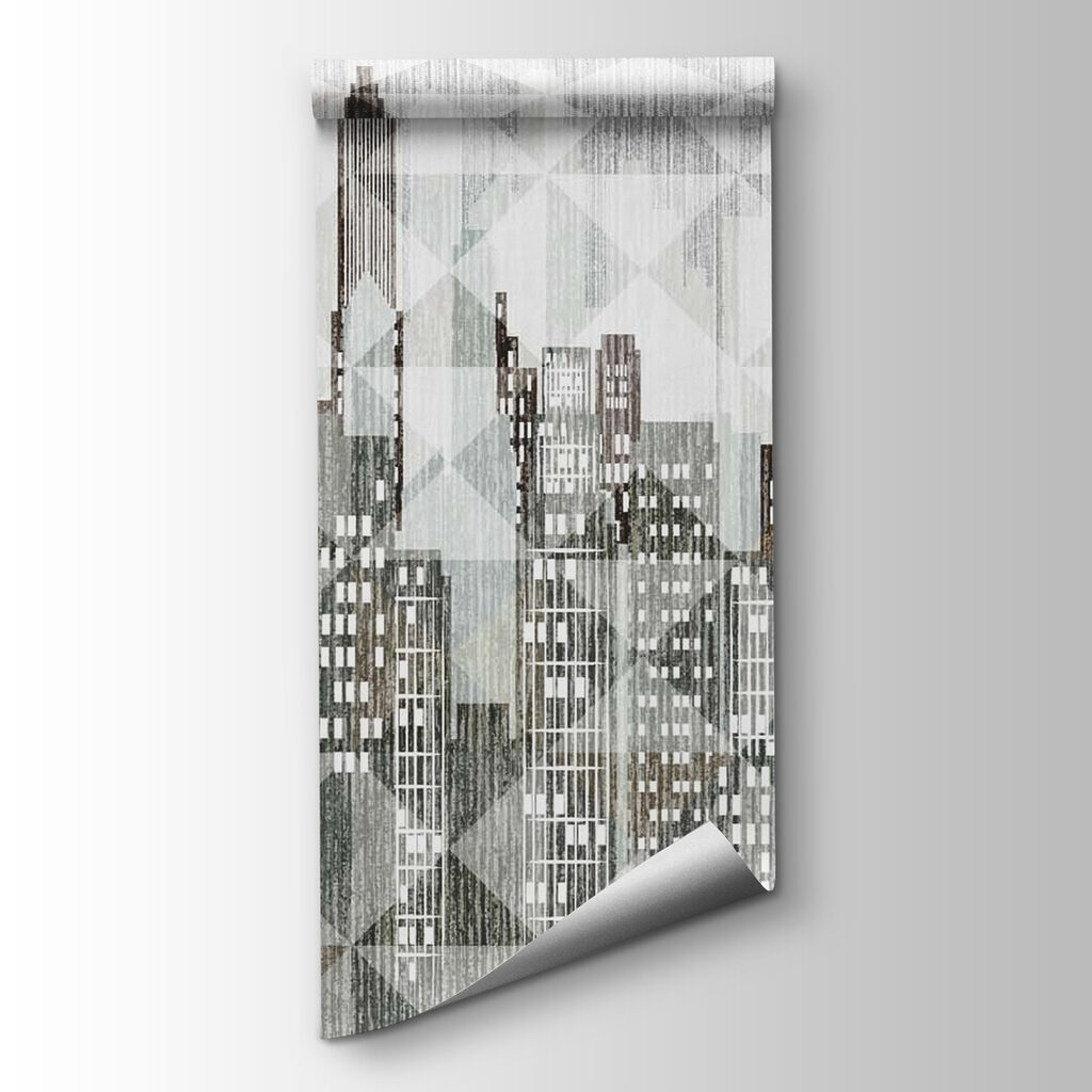 City facades, grey triangles — product view