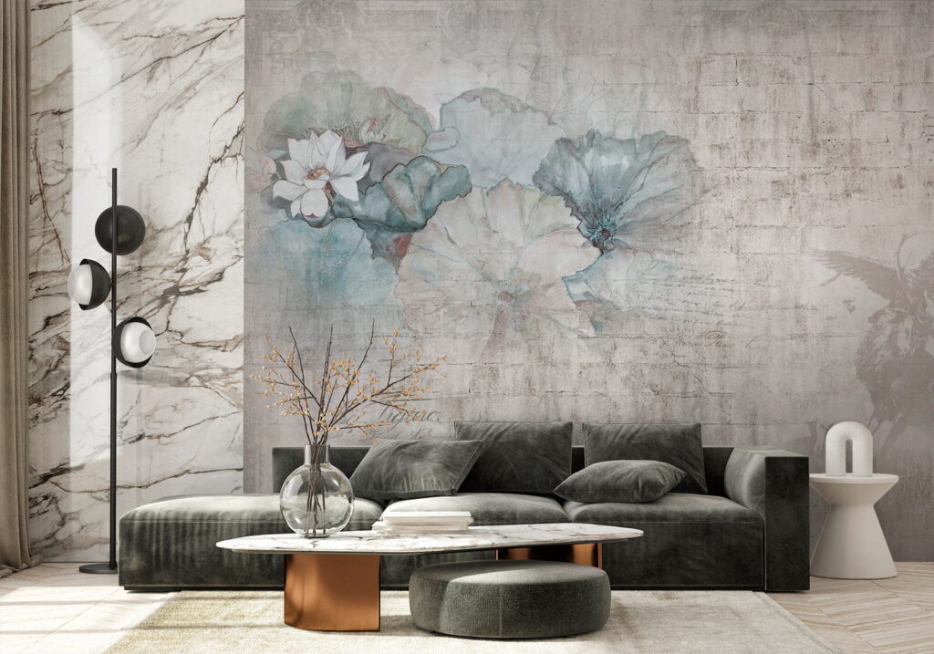 Flowers beside a deer — interior 1