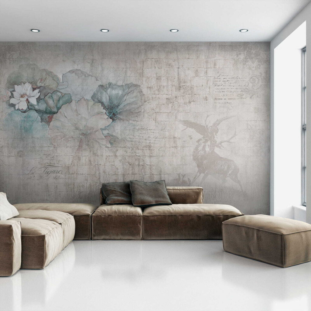 Flowers beside a deer — interior 6