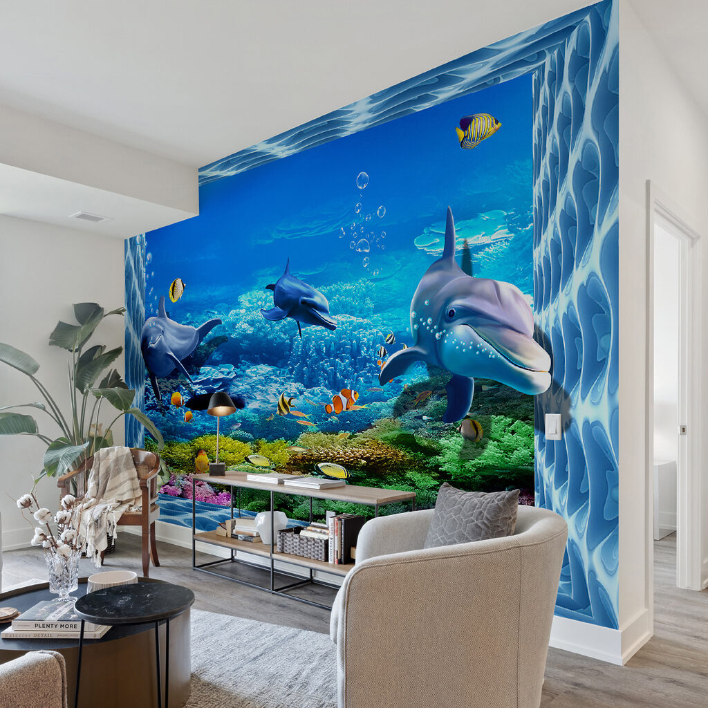 Dolphins, underwater view — interior 6