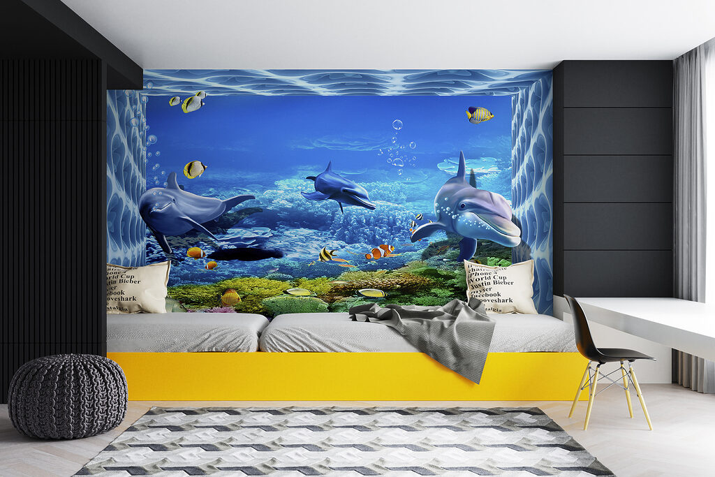 Dolphins, underwater view — interior 7