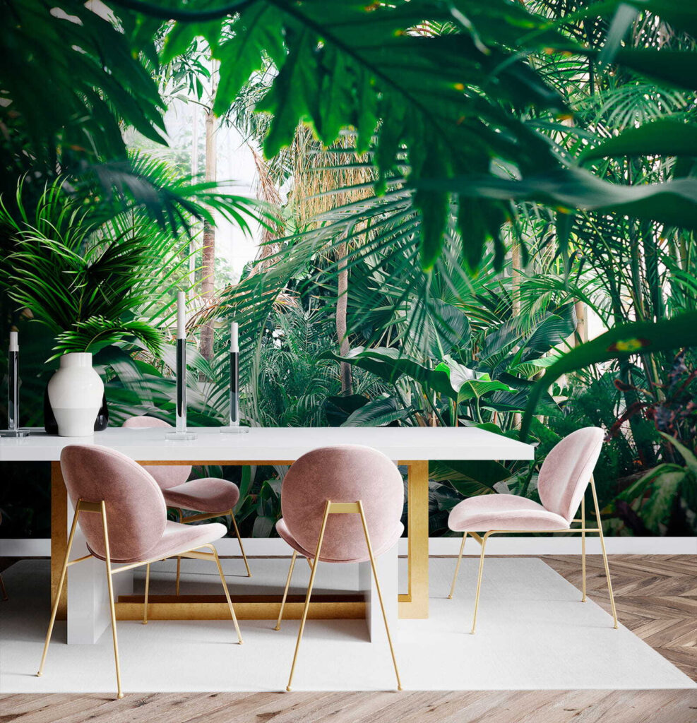 Deep green jungle leaves — interior 8