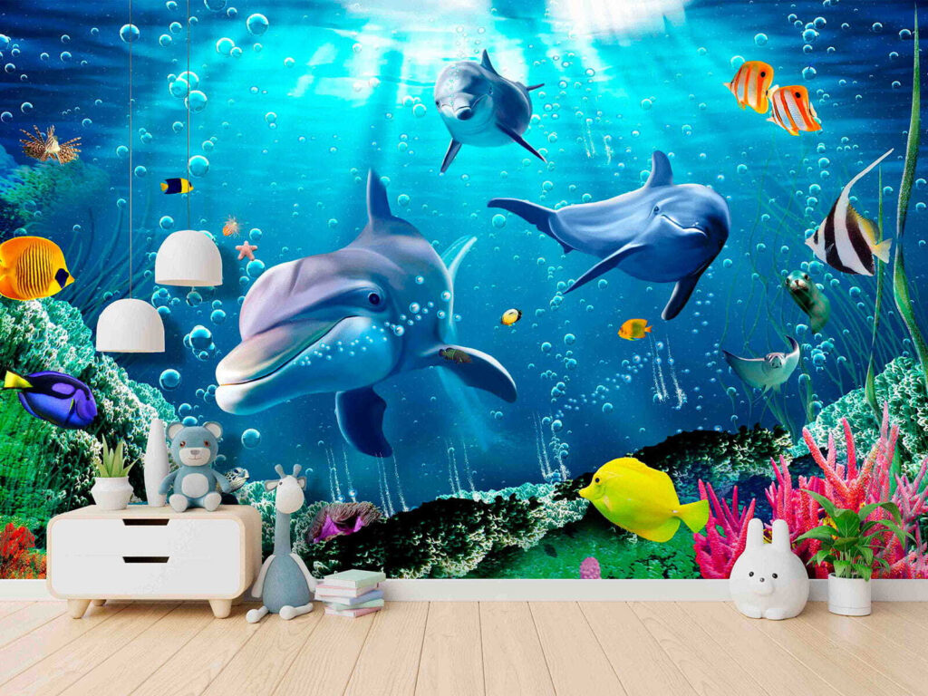 Dolphins in bright water — interior 2