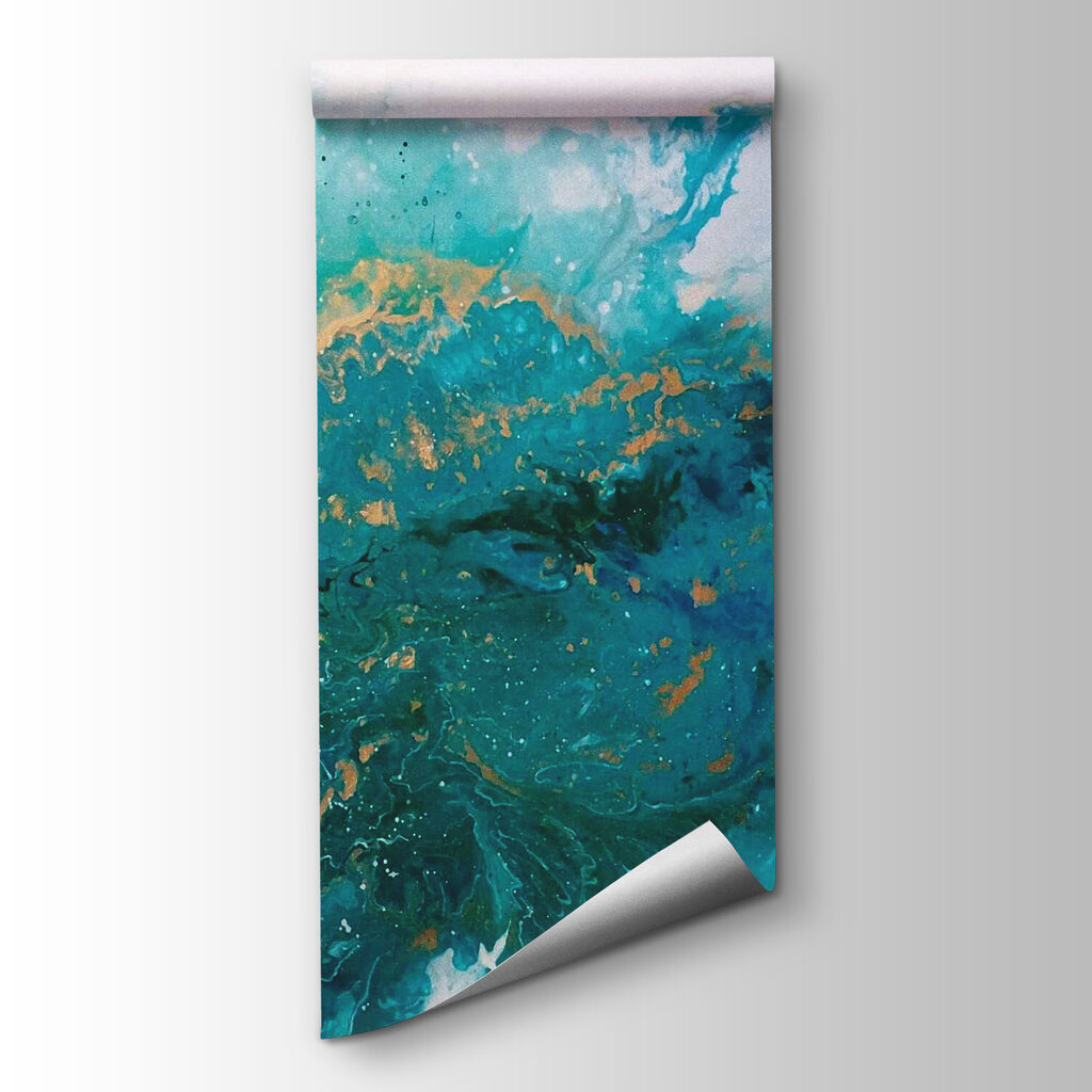 Turquoise streams, gold traces — product view