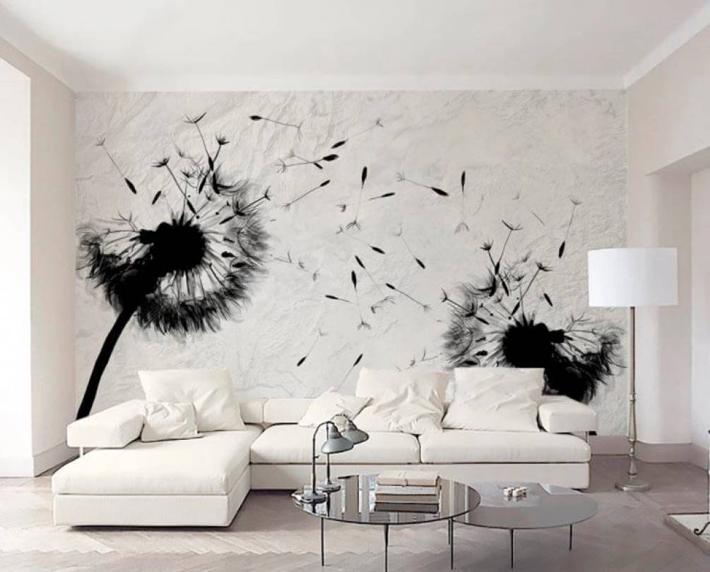Dandelion in Ink in an interior
