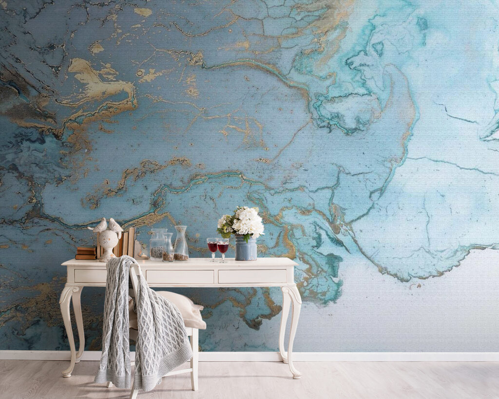Blue with gold veins — interior 3