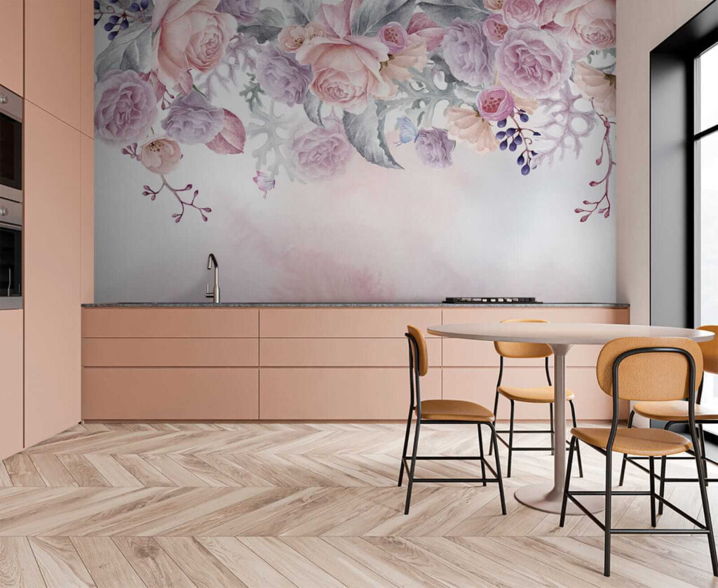 Roses along pink haze — interior 8