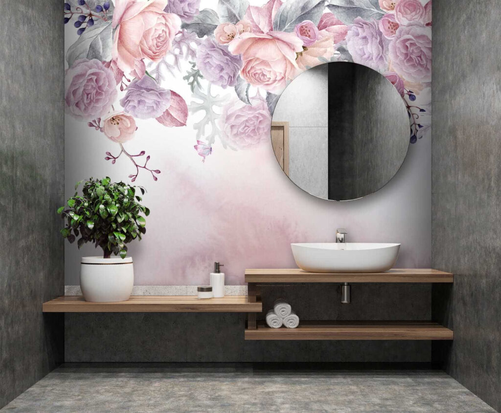 Roses along pink haze — interior 9