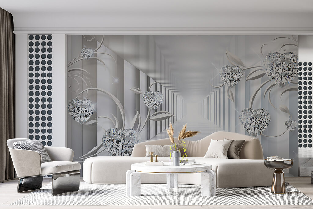 Sparkling hearts in corridor — interior 12