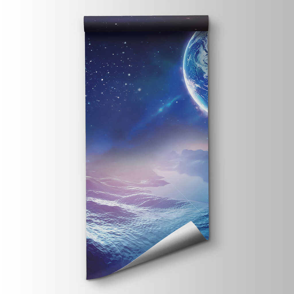 Planet over starry sky — product view