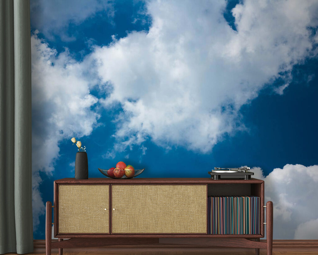 White clouds, bright blue — interior 1