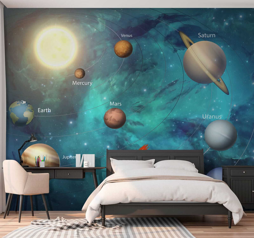 Planets and a rocket — interior 3
